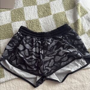 lululemon athletica Black and Gray Athletic Shorts